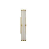 LED Wandleuchte Metall Glas IP44 H:32,5 cm in Gold...