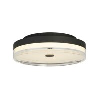 Runde LED Deckenleuchte Metall Schwarz &Oslash;40 cm 29 W