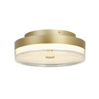Runde LED Deckenlampe in Gold Metall Ø30 cm 3000 K...