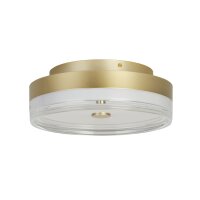 Runde LED Deckenlampe in Gold Metall Ø30 cm 3000 K...