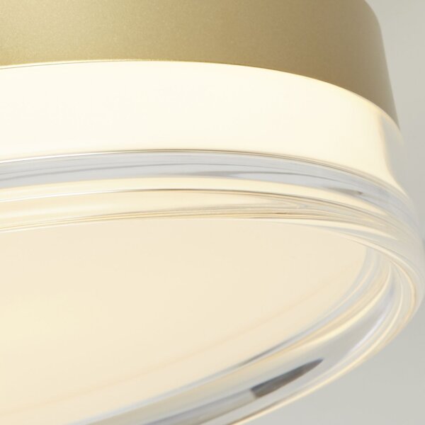 Runde LED Deckenleuchte Metall in Gold Ø40 cm 1850 lm