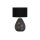 Blendarme Tischleuchte Glas Stoff 44,5 cm E27 Schwarz