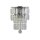 Wandlampe Glas Metall Modern H:30 cm E14 IP44 in Chrom