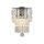 Wandlampe Glas Metall Modern H:30 cm E14 IP44 in Chrom