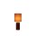 Wohnliche Tischlampe Stoff Keramik in Orange E14 51 cm