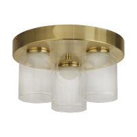 Kleine LED Deckenleuchte Glas Metall Ø30 cm IP44...