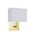 Wandleuchte Stoff Metall blendarm H:26 cm mit Schalter