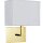 Wandleuchte Stoff Metall blendarm H:26 cm mit Schalter