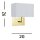 Wandleuchte Stoff Metall blendarm H:26 cm mit Schalter
