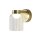 Kleine LED Wandlampe Glasschirm Metall T:16 cm IP44 6 W