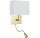 Wandlampe Stoffschirm blendarm H:26 cm Lesearm flexibel