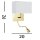 Wandlampe Stoffschirm blendarm H:26 cm Lesearm flexibel