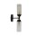 Up Down Wandleuchte Schwarz Metall Glas G9 IP44 H:37 cm