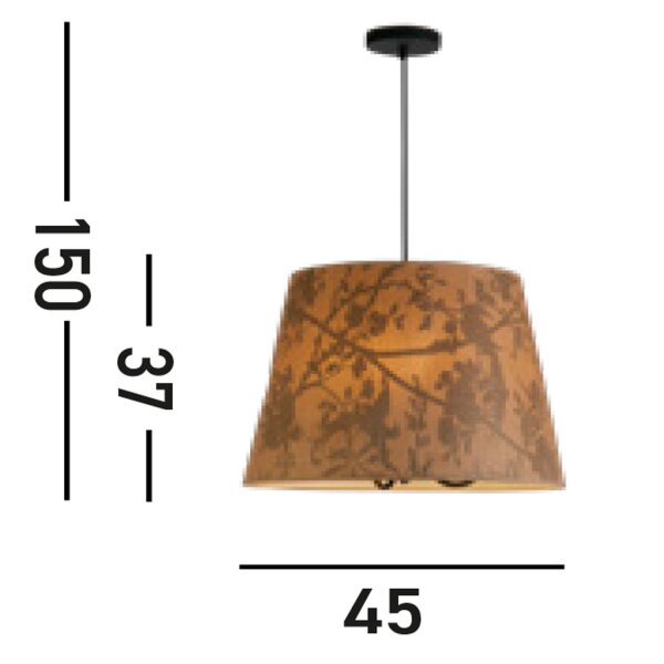 Gemütliche Hängelampe Papierschirm E14 Ø45 cm 3-flammig