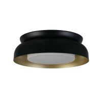 Deckenlampe Metall in Schwarz Gold E14 B:36,5 cm rund
