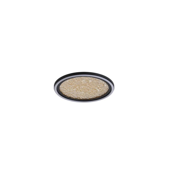 LED Deckenlampe in Schwarz Gold Metall 21 W Ø30 cm rund