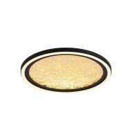 LED Deckenlampe in Schwarz Gold Metall 21 W Ø30 cm...