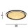 LED Deckenlampe in Schwarz Gold Metall 21 W Ø30 cm rund