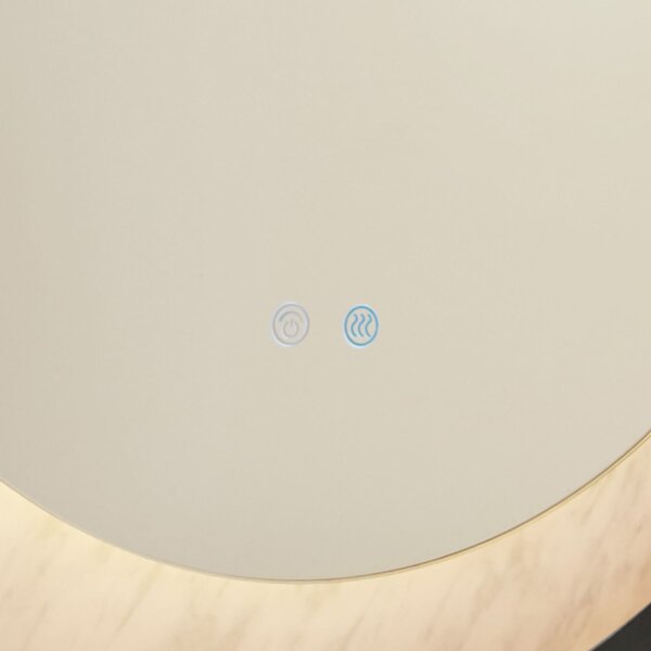 LED Wandlampe dimmbar Glas Metall Touch IP44 Ø80 cm