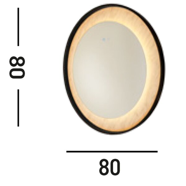 LED Wandlampe dimmbar Glas Metall Touch IP44 Ø80 cm