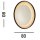 LED Wandlampe dimmbar Glas Metall Touch IP44 Ø80 cm