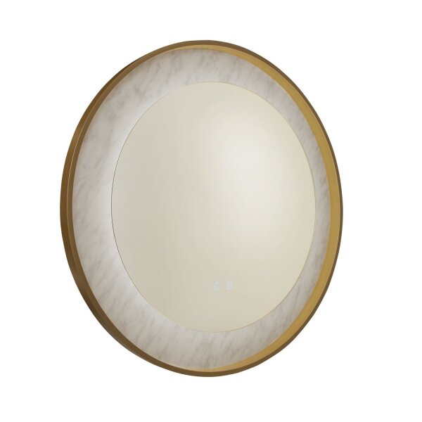 LED Wandleuchte dimmbar in Gold Weiß Touch IP44 Ø80 cm
