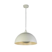 Metall H&auml;ngelampe in Creme E27 bis 60 W &Oslash;40 cm rund
