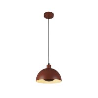 H&auml;ngelampe Loft E27 &Oslash;25 cm rund Metallschirm in Orange