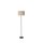 Runde Stehlampe Bambus Metall E27 159 cm Schwarz Natur