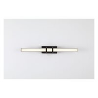 LED Spiegelleuchte Metall Glas Schwarz IP44 B:46,5 cm