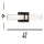 LED Spiegelleuchte Metall Glas Schwarz IP44 B:46,5 cm
