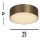 Runde LED Deckenlampe in Bronze Metall B:25 cm 676 lm