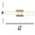 LED Spiegelleuchte in Messing 3000 K IP44 B:46,5 cm
