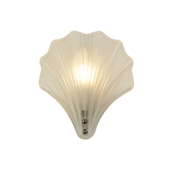 Dekorative Wandlampe Metall Glas T:11 cm IP44 in Silber