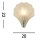 Dekorative Wandlampe Metall Glas T:11 cm IP44 in Silber