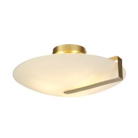 Deckenlampe Glas Metall E27 Ø40,5 cm rund in Gold...