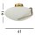 Deckenlampe Glas Metall E27 Ø40,5 cm rund in Gold Weiß