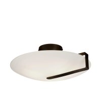 Deckenlampe Glas Metall E27 Ø40,5 cm rund Schwarz...