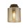 Deckenleuchte Glas Metall in Mokka Bernstein L:22 cm