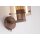 Wandlampe Metall Glas Mokka Bernstein E27 mit Schalter