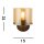 Wandlampe Metall Glas Mokka Bernstein E27 mit Schalter