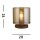 Tischlampe mit Schalter Mokka Bernstein 25,5 cm E27