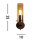 Wandlampe mit Schalter Metall Glas E27 Mokka Bernstein