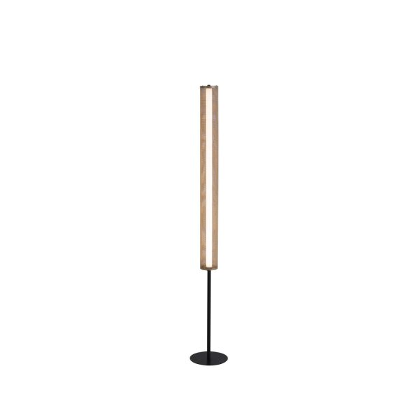 Dimmbare LED Stehleuchte in Gold Schwarz Metall 156 cm