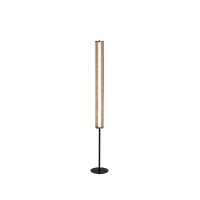 Dimmbare LED Stehleuchte in Gold Schwarz Metall 156 cm