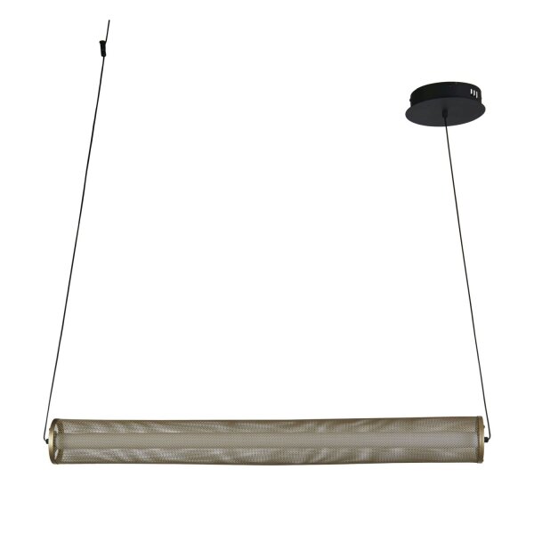 LED Pendelleuchte in Gold Schwarz Metall 26 W 92 cm