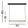 LED Pendelleuchte in Gold Schwarz Metall 26 W 92 cm