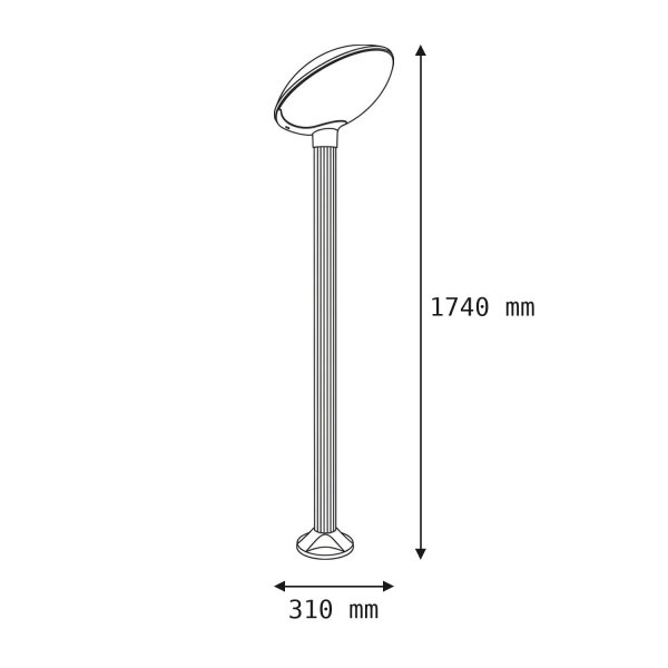 Wegeleuchte 174cm IP55 Modern TREEBEEK