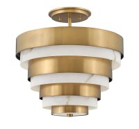 Deckenlampe Metall Ø 37,3 cm rund in Messing Antik...
