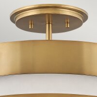 Deckenlampe Metall Ø 37,3 cm rund in Messing Antik...